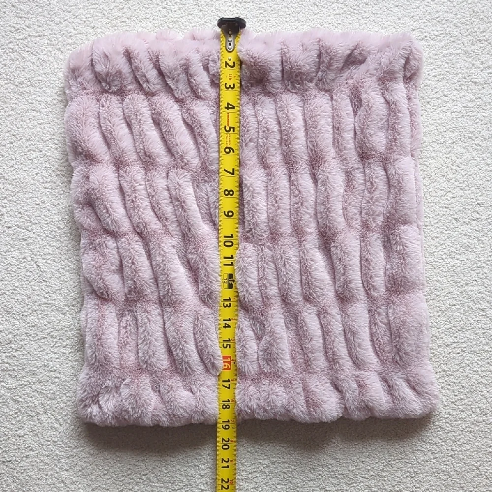 Set of Four Pink Faux Fur Pillow Covers